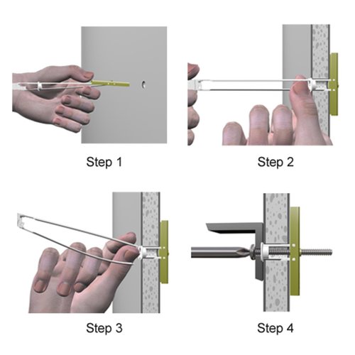 Bucha C/ Parafuso SNAPTOGGLE 1/4" - com10 pçs