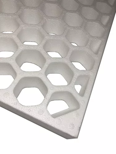Forro Isopor (EPS) colméia 625x625 natural - (cx c/ 8unid)