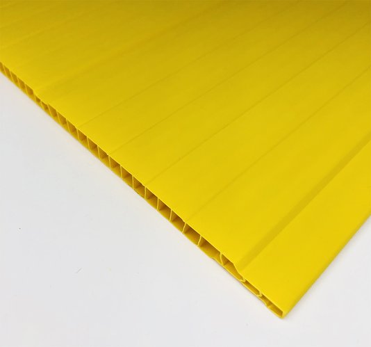 Forro Linear Pvc Gemini Frisado Amarelo - barra 6mt