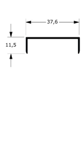 Requadro Aluminio para divisória naval Fosco 800mm