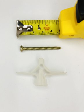 Bucha p/ Drywall 10mm fly 1 c/ Parafuso (Pcte C/10)