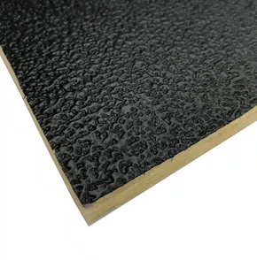 Forro lã de vidro Boreal NEGRO 625X1250X20MM (CX/ 18 PÇS)